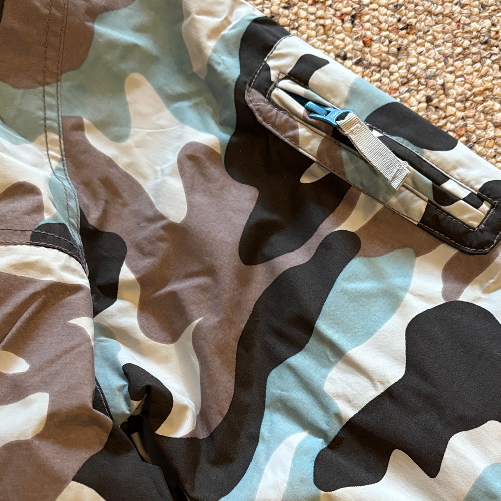 Mini Boden Camouflage Hoodie - Blue, Black, Gray - Picture 3 of 6